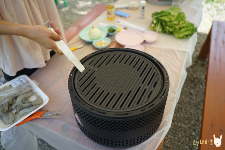  캠핑 화로대, 연기가 적어서 좋은 휴대용 바베큐그릴