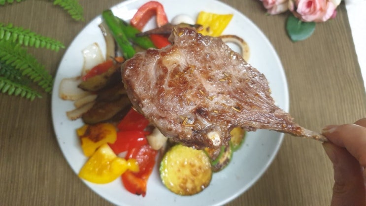  양갈비 스테이크 집에서 맛나게 구워요 w 쉐프의 정육점 대치점