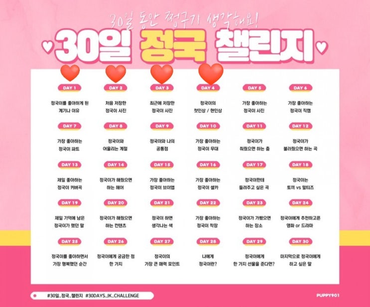  30일 정국 챌린지