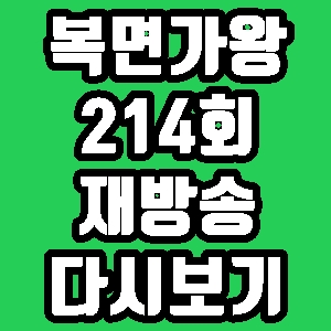 복면가왕 거북선 주유소 방탄모래성 김기사 214회 재방송 편성표 다시보기 방송시간