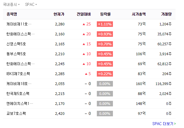  증시부진에 더욱 주목 받는 스팩(SPAC)