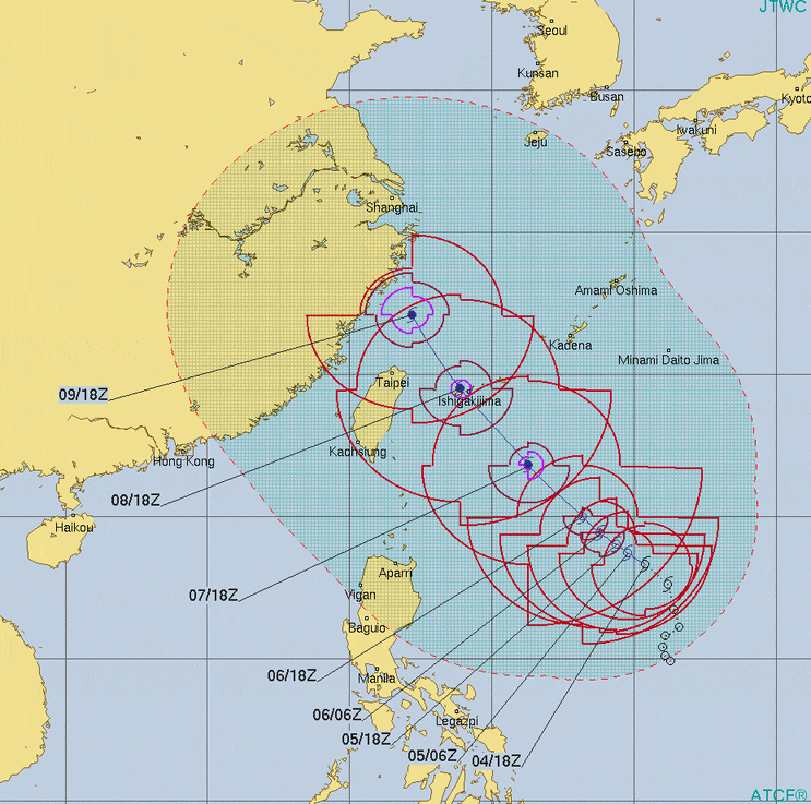  [9호 태풍]제9호 태풍 레끼마 예상경로