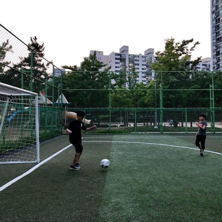  +두아들 / 밤에 아빠랑 축구하기, 두형제일상 :)
