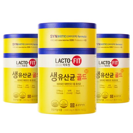  락토핏 생유산균 골드 80포, 160g