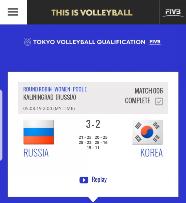  2020 도쿄올림픽 여자배구 대륙간 예선전