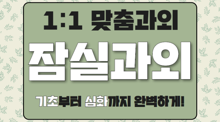  잠실엘스 수학과외 중학생 잠실리센츠 고등 영어과외 잠실새내역 개인 방문 교사
