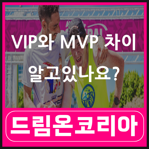  VIP와 MVP 차이 알고있나요?