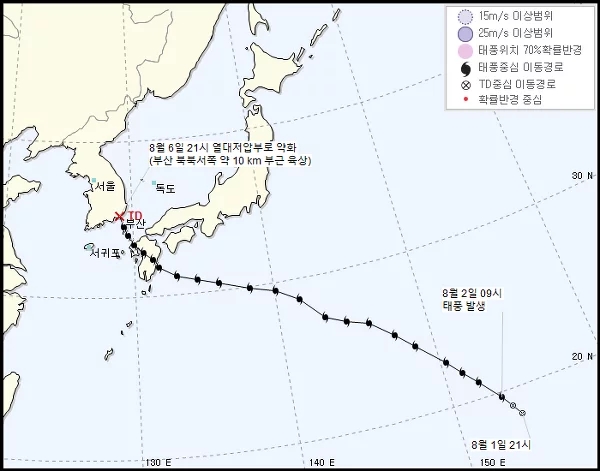  태풍 프란시스코 소멸