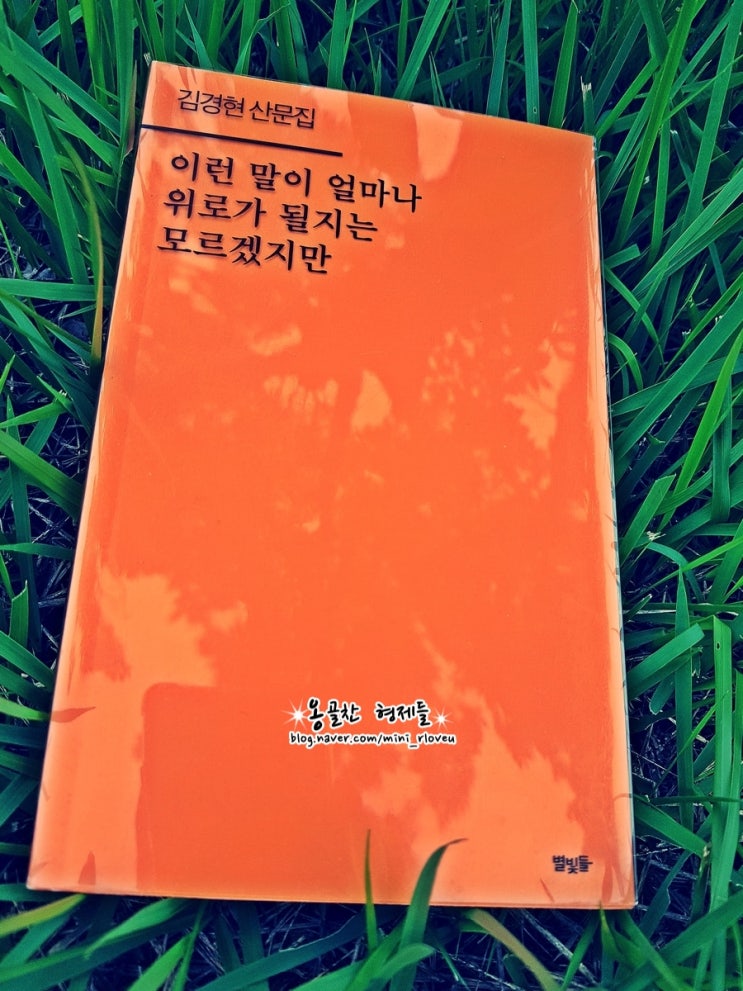 〔2019-33〕 이런 말이 얼마나 위로가 될지는 모르겠지만. 김경현 산문집. 에세이. 별빛들