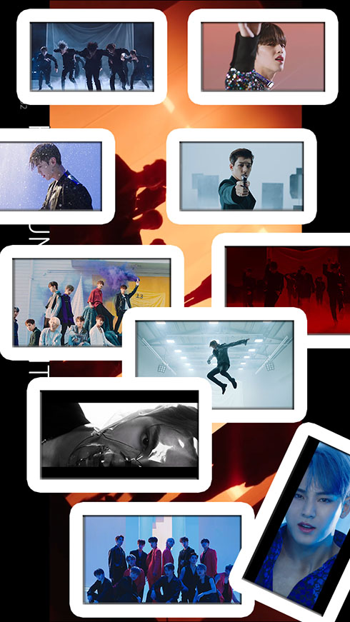  세븐틴 히트 가사(한글 영어)와 뮤비장면들 모음
