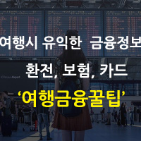  휴가철 여행시 알아두면 유익한 금융팁
