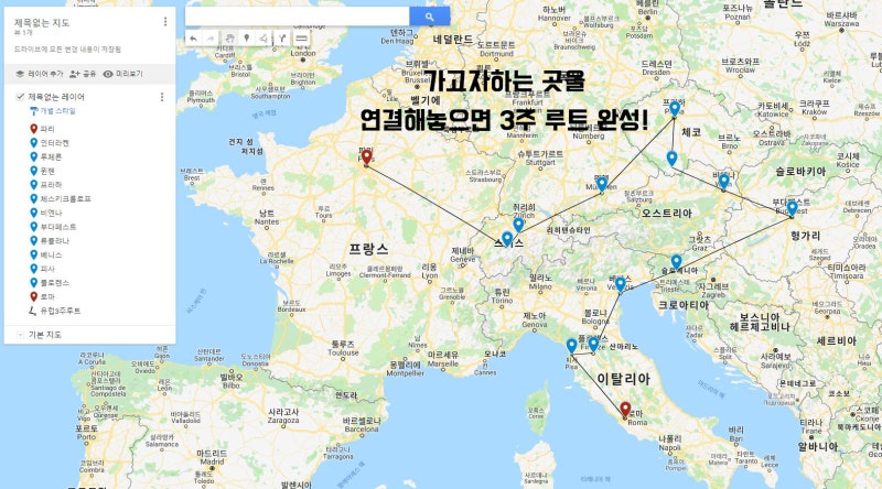2. 유럽 여행 계획 개시 가이드라인