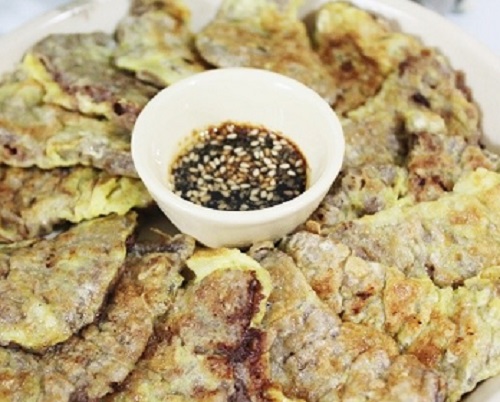  육전 만드는법, 파절와 곁들여 맛이 찰떡궁합이죠.