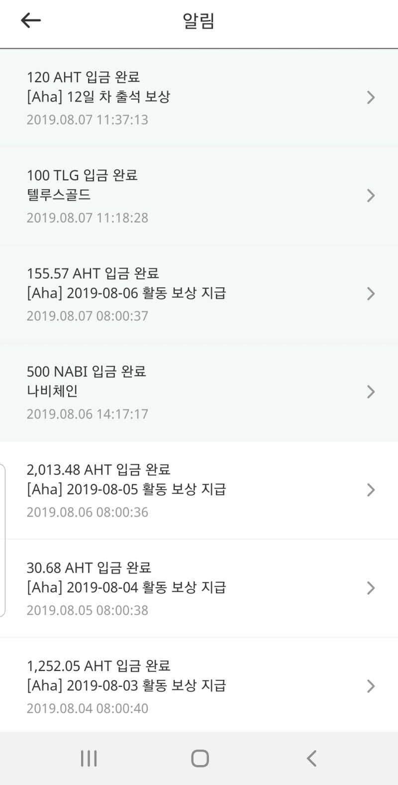 비트베리지갑 나비체인 텔루스골드 에어드랍 및 아하(AHA)지식인 : 네이버 블로그