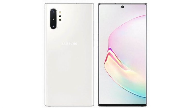 삼성 갤럭시노트10+ (Samsung Galaxy Note 10 Plus) 오로라 화이트 공식 랜더링 이미지 유출