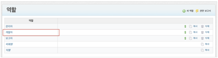  [redmine] 일감추적, 특정 사용자 그룹에게 특정 일감 유형만 보이게