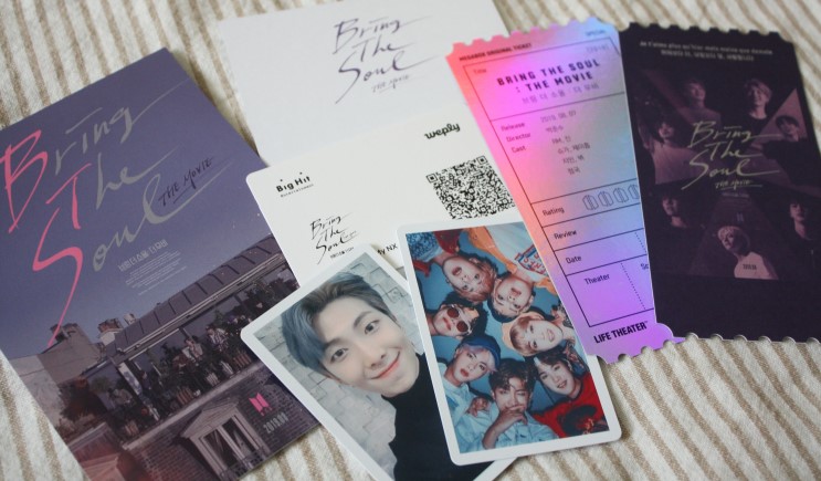 &lt;브링 더 소울 : 더 무비&gt; 방탄소년단(BTS) 영화 오리지널 티켓 & 포토카드