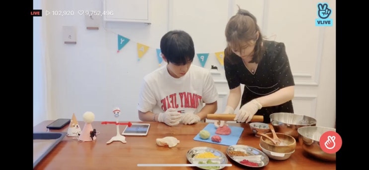  댕댕제과 워너원박지훈 브이앱 촬영했어요!