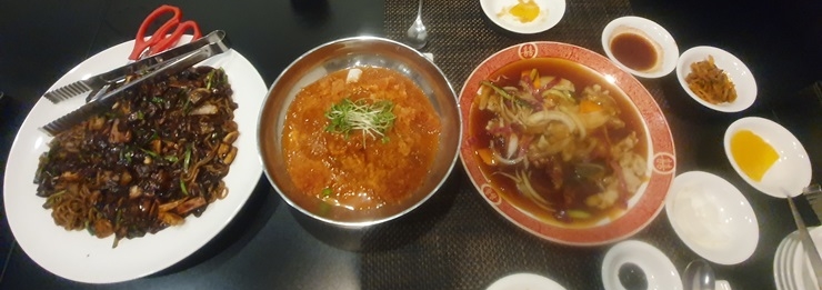  (상주 루안)탄탄비빔면, 쟁반짜장, 사천탕수육