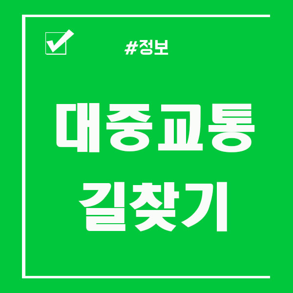  대중교통길찾기 알아두면 편리한 기능!