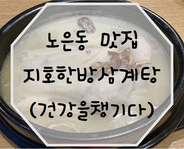 대전 노은동 맛집:) 기력보충 지호한방삼계탕 한그릇 뚝딱