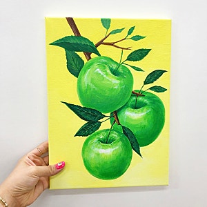 풍수에 좋은 풋사과그림 셀프 아크릴액자 만들었어요