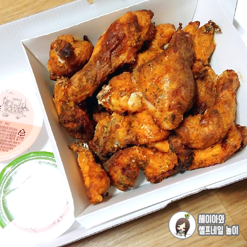  굽네치킨 고추바사삭 매콤짭짤 고소바삭 맛있어