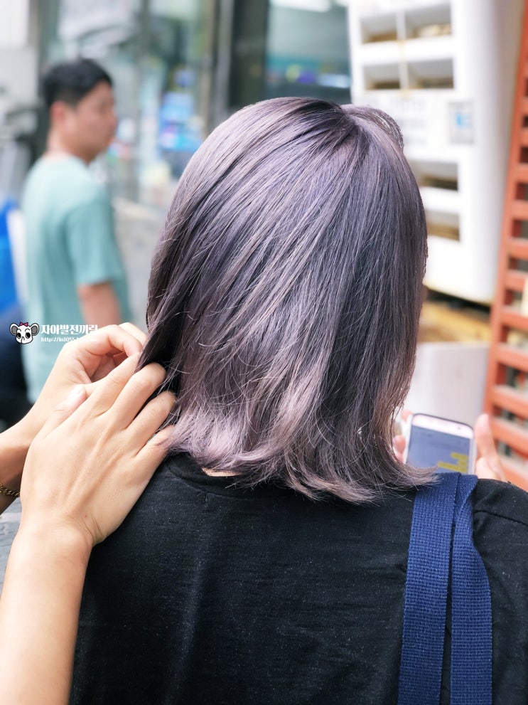  연수동 미용실 라벤더 애쉬그레이 염색 성공! 조하나헤어스타일
