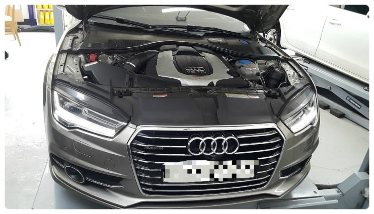  아우디A7 55TDI 디젤차 엔진오일교환,부천 아우디폭스바겐 합성엔진오일교환 전문점 K1모터스