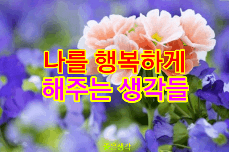  나를 행복하게 해주는 생각들