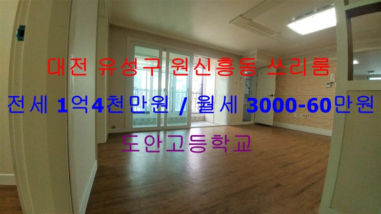  (대전 유성구 원신흥동) 도안고, 흥도초 가깝게 있는 깔끔한 쓰리룸! 저렴한 전세,월세 모두 가능한 매물입니다 ^^