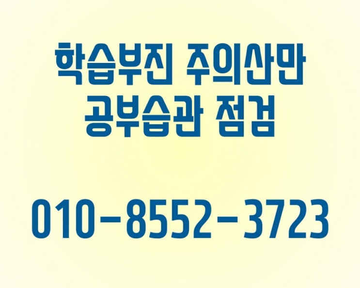  강릉 옥천동 학습부진 중학생 성적올리는 비법 학습유형검사