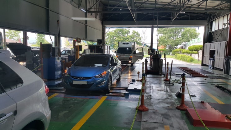  아반떼디젤수동 자동차정기검사 처음받아보기(TS교통안전공단이현자동차검사소)