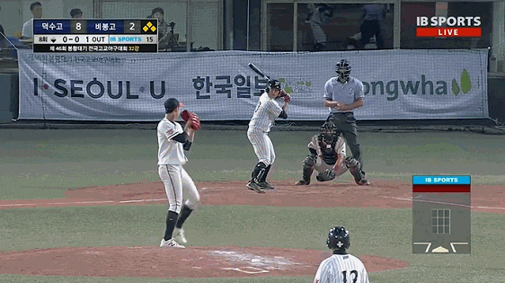 미국 메이저 리그 스카우터들이 조회한 한국고등학교 야구선수