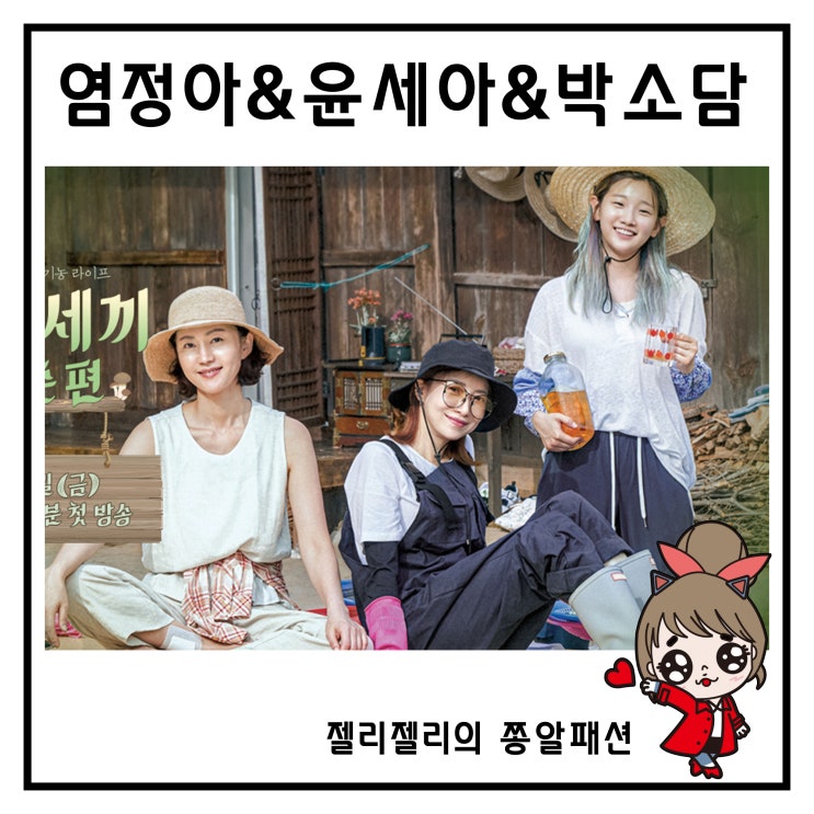  삼시세끼 산촌편 염정아 선글라스 박소담 원피스 윤세아 옷
