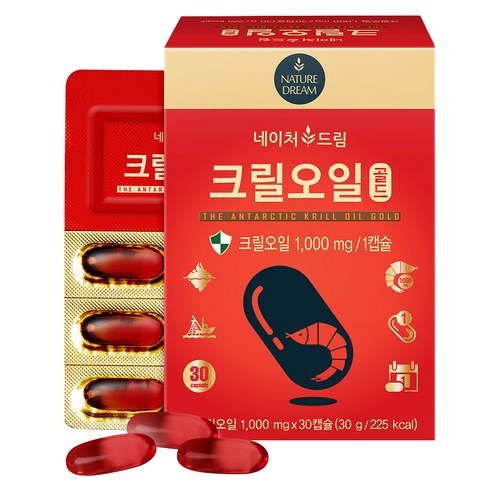  네이처드림 크릴오일 골드 30캡슐, 30g, 1개