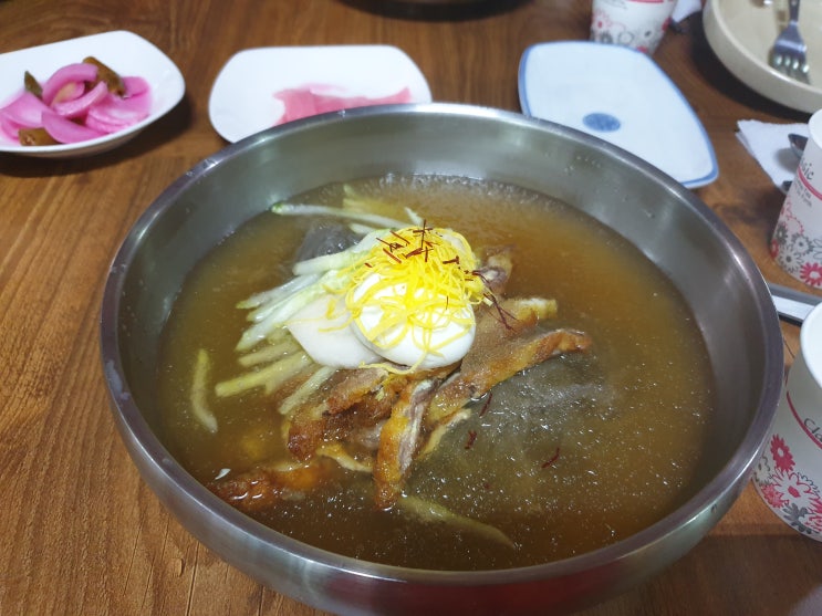  강화도 냉면맛집 유진면옥 진주냉면 육수와 육전이 굿!