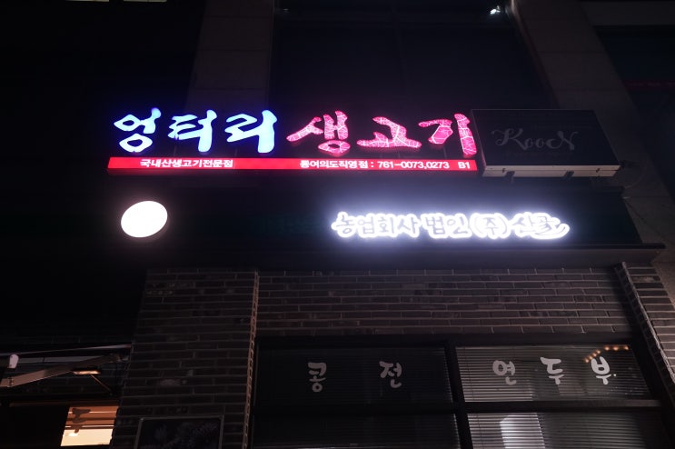  엉터리 생고기 [맛집 리뷰] 여의도삼겹살 여의도한우 맛집 대형 식당 동여의도점 (국내소, 국내돼지, 회식장소, 모임, 생삼겹, 소고기, 육회, 무한리필)