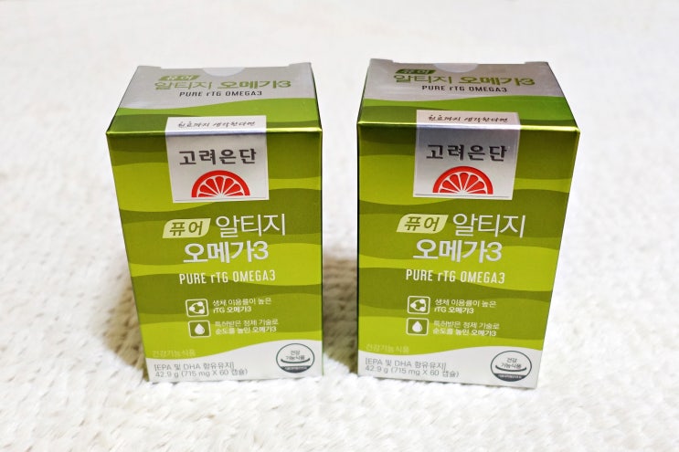  rTG 오메가3 추천 고려은단 퓨어 알티지 오메가3