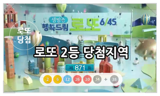  로또 2등 당첨 경기도 12명, 서울 11명 로또명당