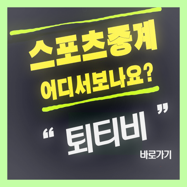 퇴티비는 태티서보다 유명해질수 있는 스포츠가 있습니다