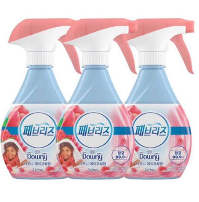  페브리즈 섬유탈취제 매일 10초 세탁습관 360ml*3개