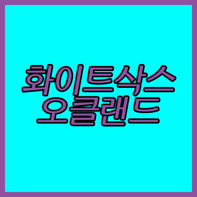  화이트삭스 오클랜드 12일 MLB 간담이 서늘할만큼 싸늘한 경기력이다.