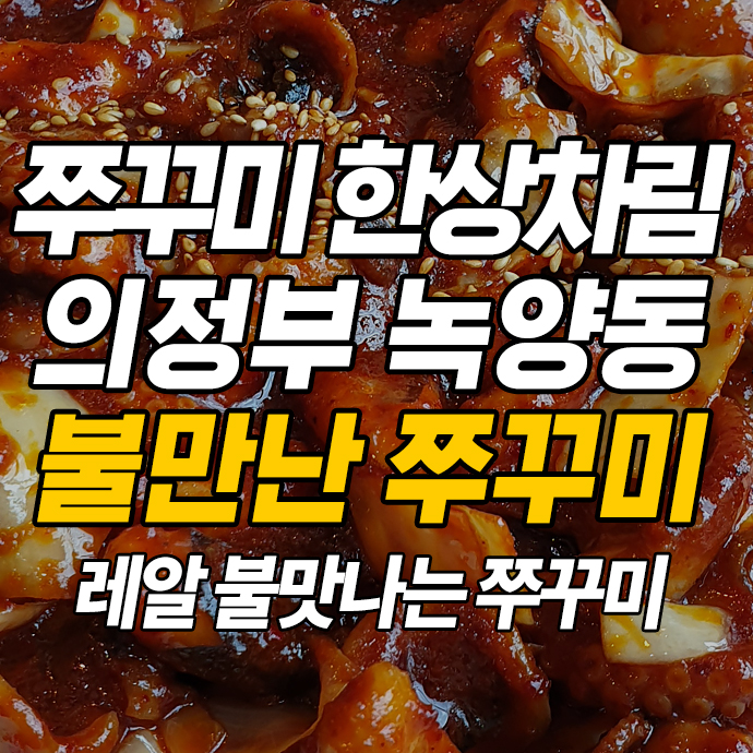  의정부 녹양동 맛집:) 레알 불맛나는 불만난쭈꾸미