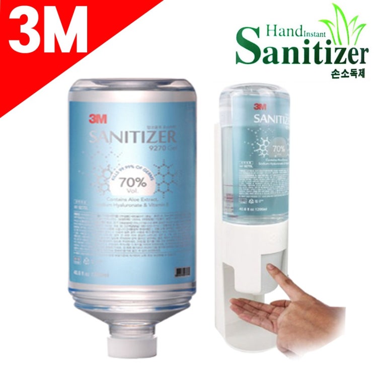 3M 새니타이저 손소독젤(에탄올70%) 1200ML 손소독제, 1개, 1.2L