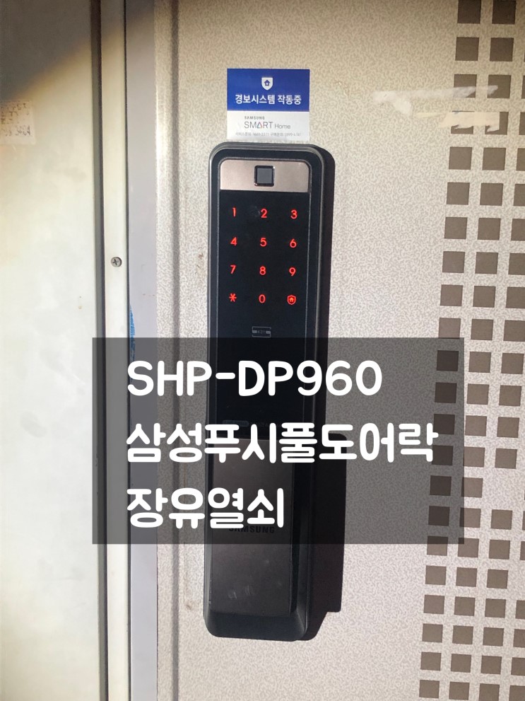 김해 장유 열쇠 번호키 도어락 삼성 SHP-DP960 진례 시공