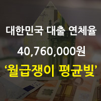  월급쟁이 1인당 평균 빚 4,076만원...40대는 6,000만원 육박