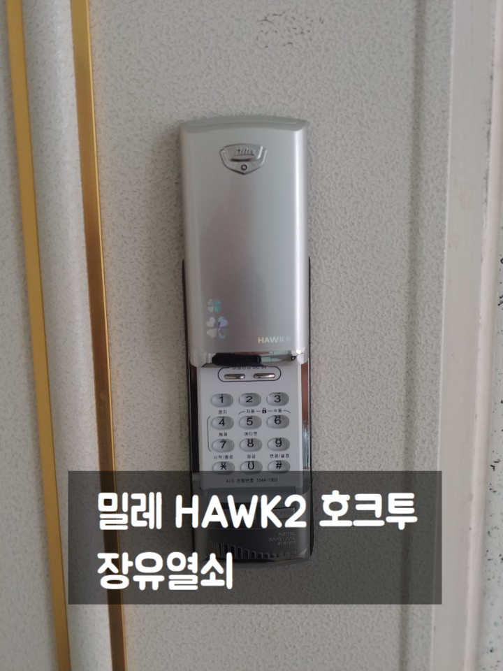 김해 장유 번호키 도어락 밀레 HAWK2 호크투 월산주공 시공