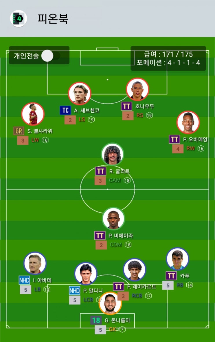  AC밀란 올스타 팀컬러 스쿼드//5천만 스쿼드//1억스쿼드//2억스쿼드//가성비스쿼드