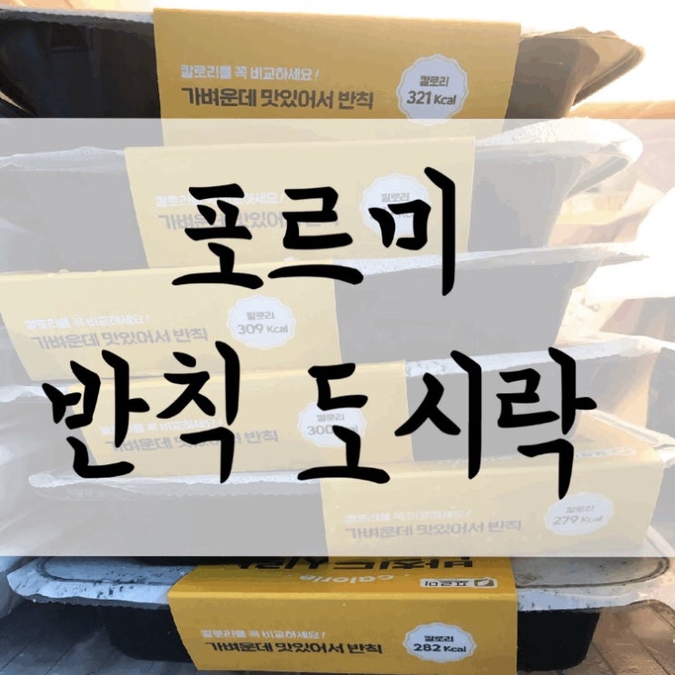 [다이어트도시락] 포르미 반칙 도시락(가벼운데 맛있어서 반칙) 후기!!